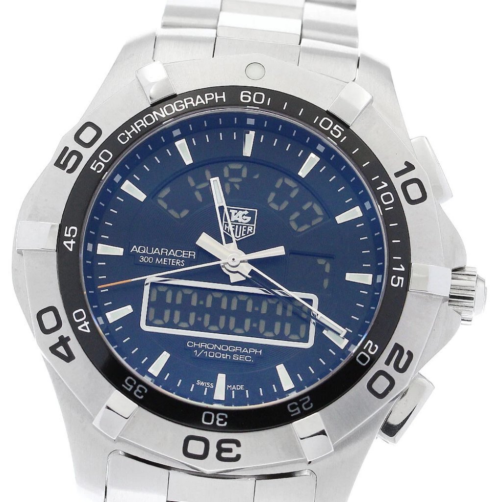 Tag Heuer Aqua Racer Chronometer Black Dial Quartz Mens Watch
